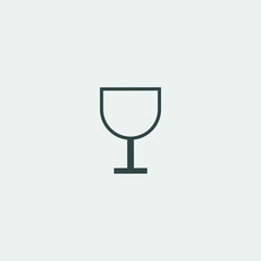 Wine glass cup vector icon illustration sign