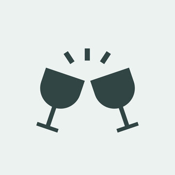 Cheers vector icon illustration sign