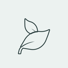 Leaf vector icon illustration sign