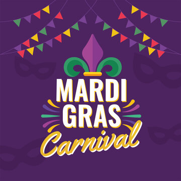 Mardi gras carnival image fleur de lys Vector