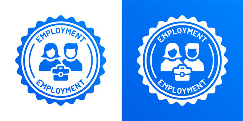 Employment seal stamp icon design. Recruitment concept