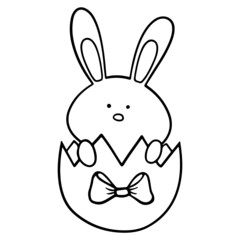 Cute Easter Egg hand drawn doodle outline design illustration for web, wedsite, application, presentation, Graphics design, branding, etc.