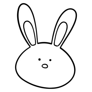 easter bunny face hand drawn doodle outline design illustration for web, wedsite, application, presentation, Graphics design, branding, etc.