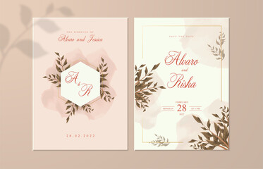 Wedding invitation with save the date