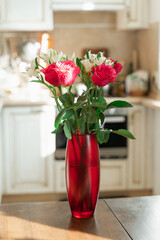 bouquet of red roses