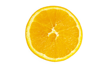 Fototapeta na wymiar sliced ​​orange, isolated on a white background