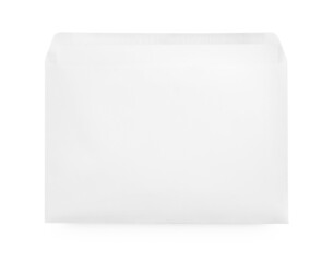 Simple paper envelope with card isolated on white