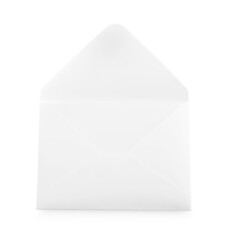One simple paper envelope isolated on white