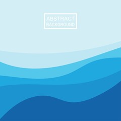 Blue wave vector abstract background flat design stock illustration