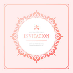 Fototapeta na wymiar simple Invitation frame design collection 