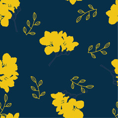 Beautiful seamless pattern with floral background.