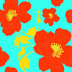 Beautiful seamless pattern with floral background.