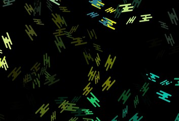 Dark Green, Yellow vector pattern with narrow lines.