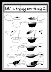 let's enjoy cooking 2 
set of Frying pan and pan