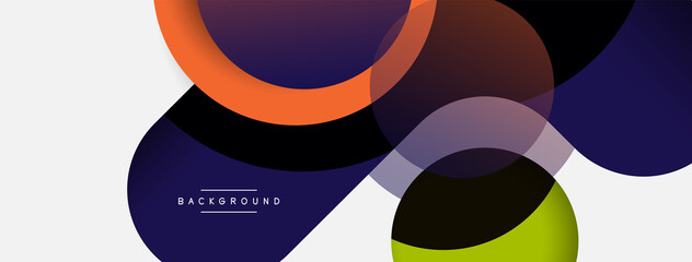 Circle and round shapes abstract background. Vector illustration for wallpaper banner background or landing page