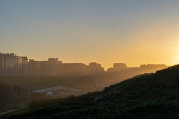 Sunset landscape in La Coru&ntilde;a Spain