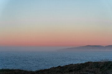Sunset landscape in La Coruña Spain