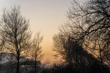 Sunset landscape in La Coruña 