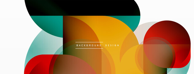 Round triangle shapes lines and circles. Geometric vector illustration for wallpaper banner background or landing page