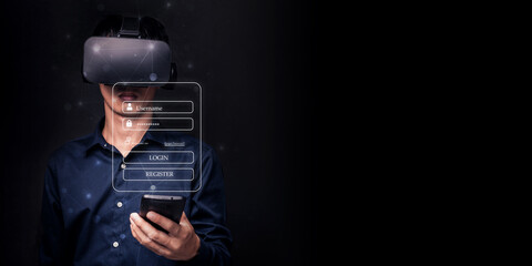 Login or Register Login to the system with the online digital world, metaverse security protection system.