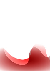 abstract red wave background isolated on white 