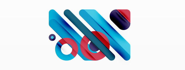 Creative geometric wallpaper. Minimal lines and circles background