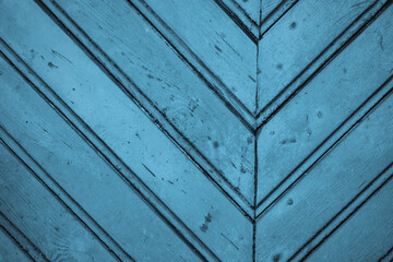 wooden wall, blue background