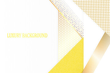 White and gold luxury background. Vector illustration.