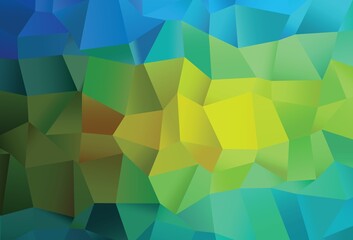 Dark Blue, Yellow vector template with square style.