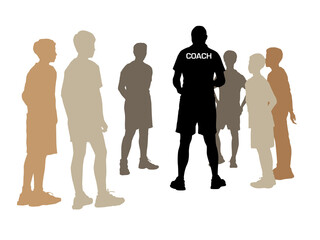 Coach and Sport Team on illustration graphic vector