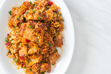 roasted crispy belly pork with salt and chili