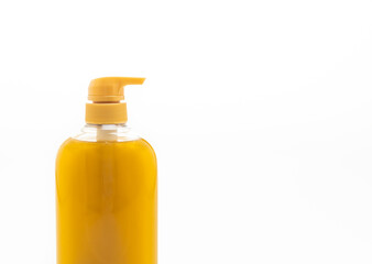 liquid soap bottle on white background