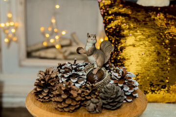 Christmas and New Year interior of a details or elements photo studio (2). Idea for holiday like Christmas and New year, for covers books, magazines, articles.
