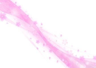 桜　春　ウェーブ　背景　壁紙　カード