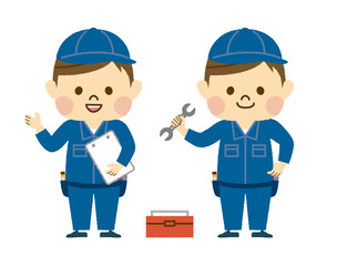 点検をする作業員