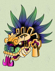 quetzalcoatl tattoo head