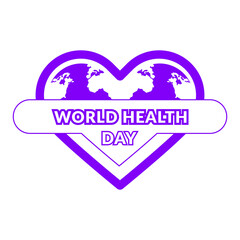 World Health Day April 7 illustration vector. Health Day