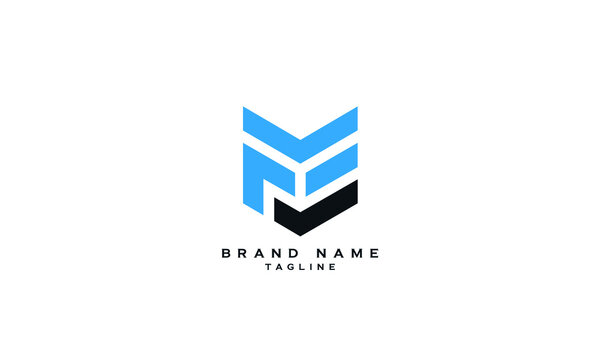 FME, EMF, VMV, MVV, VVM, FEM, Abstract initial monogram letter alphabet logo design