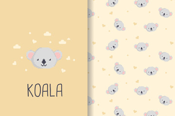 seamless koala pattern © ohrianid