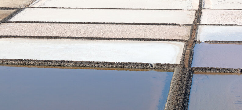 Lanzarote saltworks salinas de Janubio, Canary Islands
