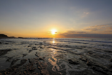 Tel Aviv coastline and skyline as seen from The Mediterranean sea. High quality photo