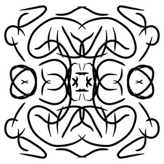 abstract black pattern on a white background