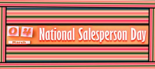 05 March, National Salesperson Day, Text Effect on Background