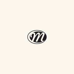 Letter M logo initial design template vector elegant