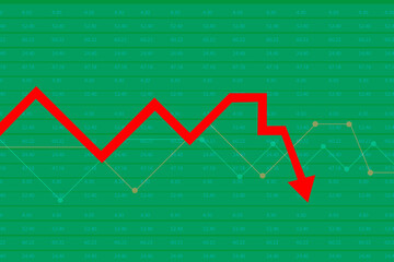 2d rendering Stock market online business concept. business Graph 