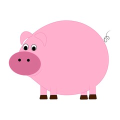 Cute pig, flat style. Farm Frenzy