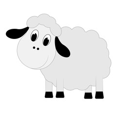 Gute little lamb. Flat style