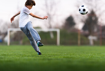  young children players match on soccer field