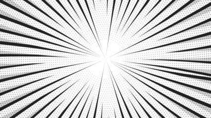 Obraz premium Pop art comic background. Cartoon Vector Illustration on Black and White