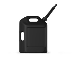 Obraz premium Blank gas fuel jerry can with vent nozzle mockup template, 3d render render.